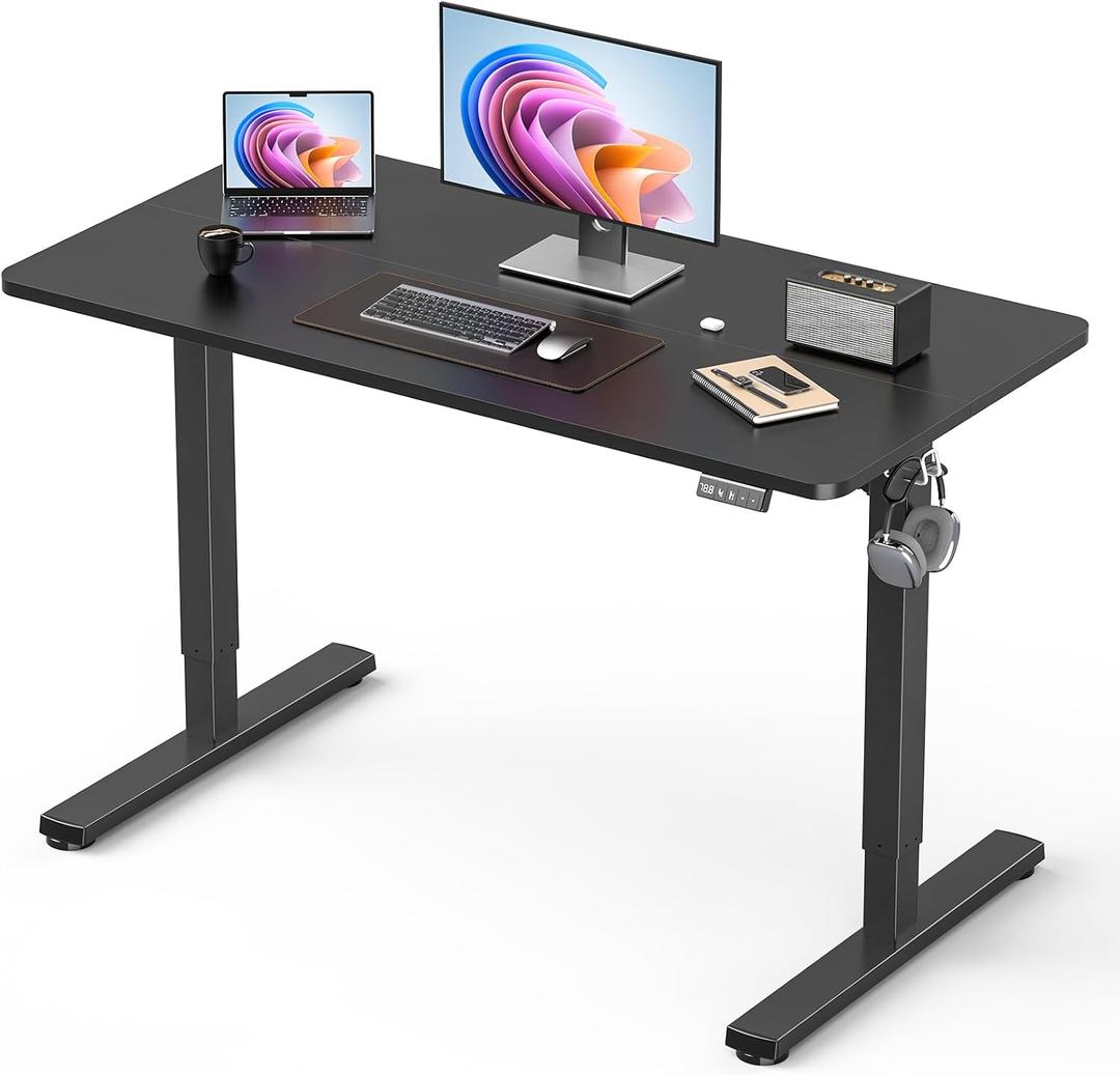 44" Small Electric Standing Desk Adjustable Height for Home Office, 44 x 24 Inch