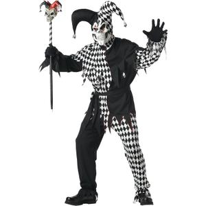 California Costume Men's Adult- Black Evil Jester Costume (X-Large)