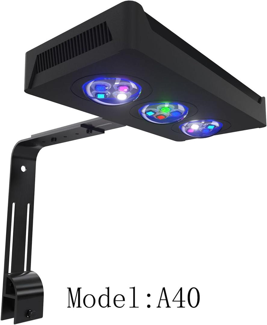 45W Full Spectrum Reef LED Light for SPS/LPS Corals  Dimmable Aquarium Light with Sunrise, Sunset & Moonlight Modes  Perfect for Saltwater & Nano Reef Tanks (10-24 Inch, up to 40 Gallons)