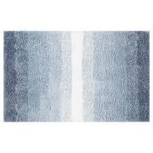 2 Pack Ombre Blue Shaggy Rugs – 10"x20" & 20"x30" | Soft Non-Slip Bathroom & Entryway Mats