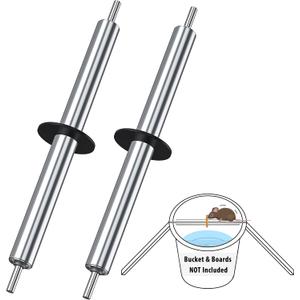 2 Pack Rolling Log Mouse Trap, Humane Live Mouse Trap Bucket, Rat Traps for House, Auto Release Catch No See Kill Trap for Mice and Rats