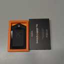 Luggage Tags, Works with Apple Find My, Leather Luggage Tag for Suitcases, Travel Tags, Bag Tag for Backpacks, Suitcase Tag with Privacy Flap, Anti-Lost Smart Luggage Tracker, Travel Essentials, Black