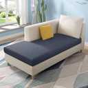 FUANGUI Waterproof Couch Cushion Covers, Magic Sofa Covers Washable Universal, Thick Stretch Sofa Slipcovers, Sofa Cover for Pets Dogs Friendly with Elastic Bottom(XL Chaise Cover, Dark Gray)
