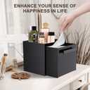 Disposable Face Towel Storage Box Compatible with Clean Skin Club Clean Towel XL Acrylic Cosmetic Organizer Container Box Facial Towels Holder with Drawer Wall-Mounted (Glossy Black)