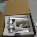 Fingerprint Door knob, Fingerprint Door Lock with Keypads,Keyfob Card,Bluetooth,Key,Biometric Smart Lock for Home Bedroom Apartment (Silver(With App))