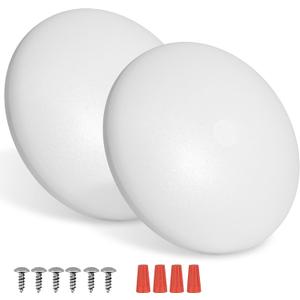 RVZONE 2 Pack RV LED Ceiling Puck Light RV Boat Interior Light DC 12V Surface Mount Ceiling Dome Light, 4.5W Panel Downlight for Camper Van Travel Trailer Motorhome(Cool White)