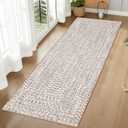 Garvee Printed Rug (Not Woven!) Washable Runner Rug 2x8 Non Slip Bathroom Rugs Soft Farmhouse Kitchen Runner Modern Low Pile Stain Resistant Carpet for Hallway Bedside Laundry Entryway Rugs