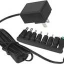 12V 0.5A 500mA Switching Power Supply Adapter with UL 1310 Listed, Input AC 100~240V, Output DC 12 Volt 0.5 Amp 5.5 x 2.1mm for CCTV Surveillance System LED Strip Light with 8 Interchangeable Jacks