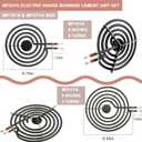 Electric Stove Burner Drip Pans Chrome 316048413(8) 316048414(6) and MP22YA Electric Range Burner Elements Replacement for Ken-more Tap-pan Frigi-daire Electric Stove Burner by Fetechmate