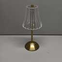 Portable Crystal Metal Desk Lamp,3-Color Touch Control, Rechargeable Battery - Ideal Bedside Lamp for Bedroom Nightstand (Champagne Gold)