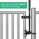 Pool Gate Latch,1-5/8" x 2-3/8" Gate Latch for Pool Gate Safety Latch, Auto Pool Gate Lock in Pool Fence, Pool Lock for Gate, Chain Link Fence Gate Latch, Horizontally (1-5/8" x 2-3/8")