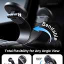 ANDERY Car Phone Holder for MagSafe [360° Adjustable Memory Alloy Arm | 2400gf Strongest Magnetic Power] Bendable Car Mount, Phone Holders for Your Car for iPhone and All Smartphones, Carbon Fiber