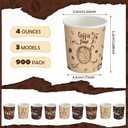 Dingion 900 Pack 4oz Small Disposable Espresso Coffee Cups Hot Cold Drinking Paper Cups for Home, Office, Cafe, Restaurant, Travel, Party, Picnic, Travel and Events