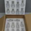 Tebery 20 Pack Glass Bud Vases, Clear Small Flower Vase for Centerpieces, Vintage Mini Glass Vase Set Bulk for Table Wedding Home Party Decoration