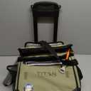 Titan Deep Freeze 60 (50+10) Can Wheeled Cooler - Collapsible Rolling Cooler with Wheels and All-Terrain Cart (Moss)