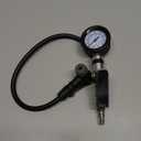 Universal Bicycle Tire Inflator Gauge with Auto-Select Valve Type - Presta and Schrader Air Compressor Tool