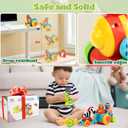 Marstone Toys for 1 Year Old Boy Birthday Gifts: Animal Train Set for Toddlers 1-2, Educational Learning Forest-Themed Push Car Baby Girl Toy 6-12 Months 12-18 Months for Motor Skills