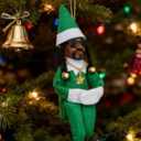 2 x Christmas Elf Plush Doll, Handmade Christmas Elf Plush Hip Hop Doll Decoration, Suitable for Family Holiday Decorations(1PCS)