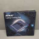 AFMAT Gaming Laptop Cooling Pad, 4500RPM Laptop Cooling Pad with Turbo-Fans, USB Ports, Colorful Lights - CPU Temperature Drops 20-30 ℃ Within Seconds - for 14-17.3 inch Laptops