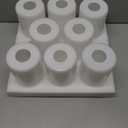 8 Pack White Opal Glass Shades Covers, 5.5in Height, 3.5in Diameter, 1-5/8in Fitter, Glazed Cylinder Glass Lamp Shade Replacement for Pendant Light Wall Sconces Chandelier