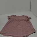 Zwurew Womens Summer Tops Crewneck Eyelet Ruffle Sleeve Blouses Casual Babydoll Shirts 2025 Small