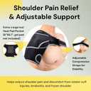 BraceUP Shoulder Brace with Adjustable Support and Ice Pad Pocket for Pain Relief, Rotator Cuff Recovery, and Injury Prevention - Ideal for Men and Women, One Size Fits Most
