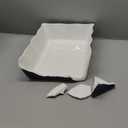 Sweejar Casserole Dishes for Oven, Ceramic Bakeware Set of 2, Rectangular Baking dish with Handles, Wave Edge Lasagna Pan Deep for Cooking, Cake, Dinner, Banquet and Daily Use (Navy)