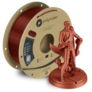 Polymaker PLA PRO Filament 1.75mm 1kg, Tough & High Rigidity Metallic Red 3D Printing Filament, PolyLite PLA PRO High Speed, Print with Most 3D Printers