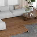 Oxdigi Peel and Stick Vinyl Flooring Roll 24"x 196"/ 32 Sq.Ft, Self Adhesive Vinyl Wood Flooring Planks Floor Tiles Stickers Waterproof for Bathroom Living Room Bedroom Kitchen RV, Walnut Wood Plank