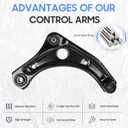 Front Lower Left & Right Control Arms w/Ball Joint Suspension Kit for Nissan Versa 1.6L 2012-2019, for Nissan Versa Note 1.6L 2014-2019, for Micra 2015-2019 (2pc)