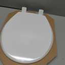 Mayfair Cassel Slow Close Toilet Seat, Easy Clean, Non Slip Premium Wood Seat, Easy Install, Made in USA, Round, White