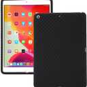 10.2 in Silicone Back Case Cover, Anti Slip Rubber Protective Skin Soft Bumper for Apple iPad 9th (2021)/8th (2020)/7th (2019) Gen, Kids Friendly/Lightweight/Ultra Slim/Shockproof (Black)