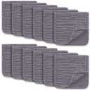 Ease Cubs Muslin Burp Cloths Large 100% Cotton Hand Washcloths for Boys & Girls, Baby Essentials Extra Absorbent and Soft Burping Rags for Newborn Registry (Grey, 12-Pack, 20" X10")