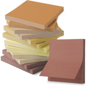 Mr. Pen- Sticky Notes, 3x3, 12 Pads, 600 Sheets, Vintage Brown Sticky Notes 3x3, Stocky Notes for Bible Journaling