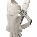 BabyBjrn Baby Carrier Mini, 3D Jersey, Light Beige | Newborn Carrier (7-25 lbs), Ergonomic, Easy-to-Use (Off White)