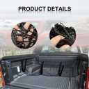 3 Pocket Cargo Net Trunk Bed Organizer, Upgrade Cargo Net Trunk Bed Organizer Compatible with Ford, Dodge, GMC, Chevy Silverado, Toyota, Nissan, Honda, Lincoln and Pickup Truck. 53 x 12 x 10 inches