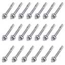 Glarks 20Pcs 5/16" x 3-1/2" Wedge Anchors Zinc Plated Heavy Duty Fastener for Concrete