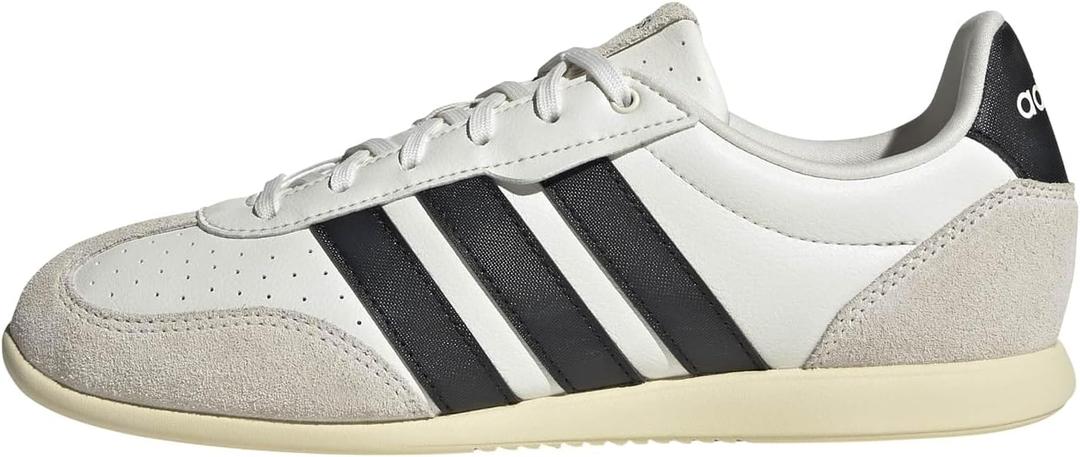 Adidas Women's Barreda Low (10.5, White/Black/Warm Vanilla)