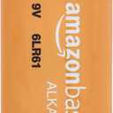 Amazon Basics 192-Count 9V Long-Lasting All-Purpose Alkaline Batteries for Smoke Detector, 5-Year Shelf Life (8 Packs of 24)