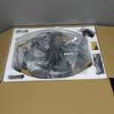 LEDIARY 20 inch Fandelier Caged Ceiling Fan with Light, Bladeless Ceiling Fan with Remote, Farmhouse Fan Lights Ceiling Fixtures for Kitchen, Bedroom, Outdoor(6 Speed, Timing)-Black