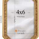 eletecpro 4x6 Vintage Picture Frame, Antique Ornate Gold Photo Frame 4 x 6 with Glass Cover for Tabletop or Wall Decor, Vintage Gold
