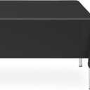 2 Pack Rectangular Disposable Black Tablecloth, Black Plastic Table Cloths for Parties Disposable, 54x108 in Waterproof Camping Tablecloth for Birthday Party Graduation Picnic Halloween