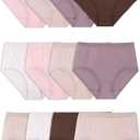 Fruit of the Loom Women's Eversoft Cotton Underwear Multipacks, Tag Free & Breathable, Size 6