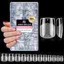 UNA GELLA Extra Short Nail Tips: 504pcs Square Fake Nails Pre-shape XS Short Square Press on Nails Gel Tips Full Cover Acrylic Nails False Nails for DIY Salon 12 Sizes