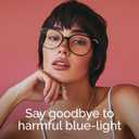 Gaoye Blue Light Blocking Glasses - Trending Round TR90 Frames, Metal Arms, UV400 Protection - Matching Soft Case