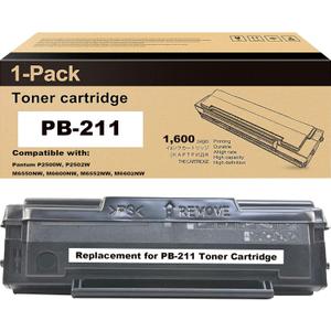 Generic Replacement for PB-211 PB-211 EV Toner for M6550 M6550N M6550W M6552NW M6600 M6600N M6600W P2207 P2500 P2500NW P2500W P2502w Printer(Black 1-Pack)(NOT OEM)(Package may vary)