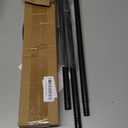 SMODBRODRE Black Curtain Rods for Window 28 to 48, 5/8 inch Small Decorative Curtain Rod Set with Brackets (32-46'')
