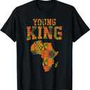 African King Art for Boys Toddlers Kente Cloth African Print T-Shirt, Size: XS