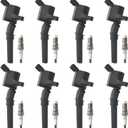 Set of 8 Ignition Coil Pack & Iridium Spark Plugs Compatible with V8 5.4L 4.6L Ford Expedition F150 F250 F350 Explorer Excursion E150 E250 E350 Crown Victoria Mustang Lincoln Replace DG508 FD503 SP479