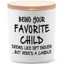 Canldes Gifts for Mom from Daughter or Son Unique Mothers Day Christmas Birthday Gifts for Mom Novelty Being Your Favorite Child Lavender Scented Soy Candle